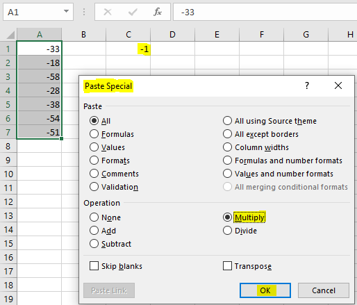 finding range in excel 365 for mac